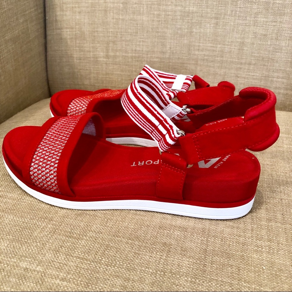 NEW AK Sport sandals with elastic red size 6